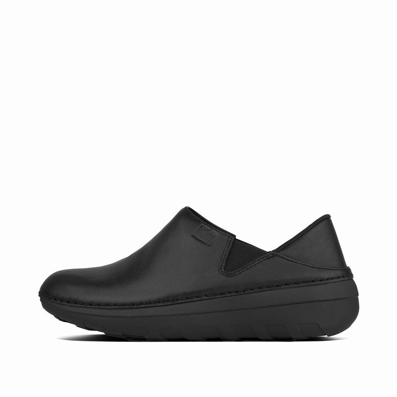 FitFlop Superloafer Leder Schwarz - FitFlop Loafers Damen Schweiz [RAEM-72813]